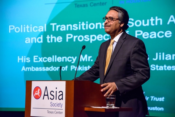 August 27 - Pakistan's Ambassador to the U.S. Jalil Abbas Jilani discussed challenges and opportunities facing current U.S.-Pakistan relations. (Photo: Jeff Fantich)