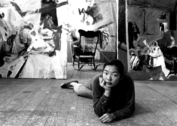 Bernice Bing in her art studio. Photo by Charles Snyder