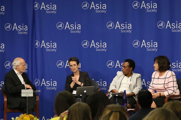From left: Anthony Mackay, Esther Care, Joyce Kinyanjui, Hekia Parata (Ellen Wallop/Asia Society)