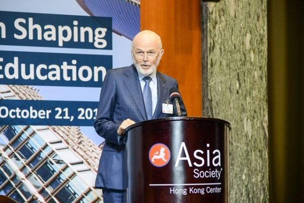 Mr. Merle A. Hinrich, founder of Hinrich Foundation, gave an opening speech for the program on October 21, 2014 at Asia Society Hong Kong Center.