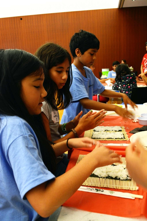 June 11 -  ExploreAsia campers tried their hand at sushi-making. (Photo: Monica Villareal)