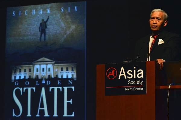April 22 - Ambassador Sichan Siv visited the Texas Center to tell his amazing story — from escaping the Cambodian genocide, to being a taxi driver in New York, to finally being appointed a United States Ambassador to the United Nations. (Photo: Monica Villareal)