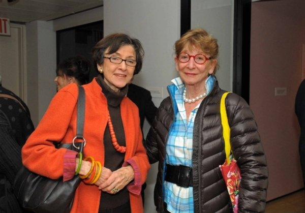 Columbia University Professor and Trustee Emeriti Carol Gluck (L) with Inger McCabe Elliott (R). (Elsa Ruiz)