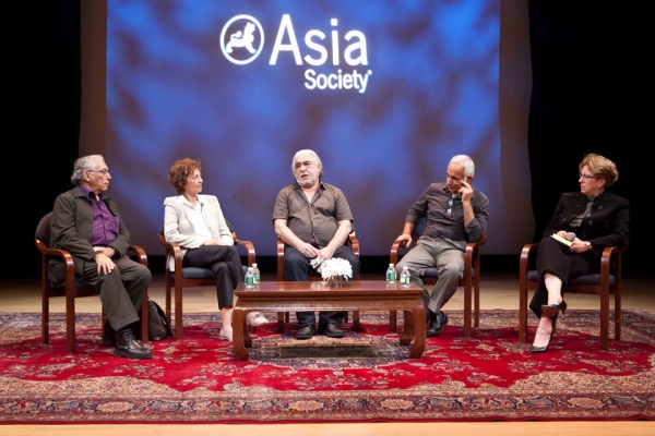 L to R: Arby Ovanessian, Mahasti Afshar, Mohammad Ghaffari, Khosro Shayesteh and Rachel Cooper at Asia Society New York on October 5, 2013.