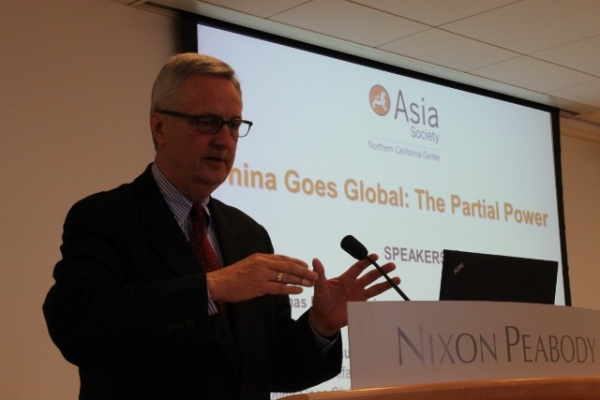 China scholar David Shambaugh presents "China Goes Global: A Partial Power." (Barbara Koh/Asia Society)