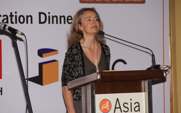 Justine Hardy, founder, Healing Kashmir. (Asia Society India Centre)