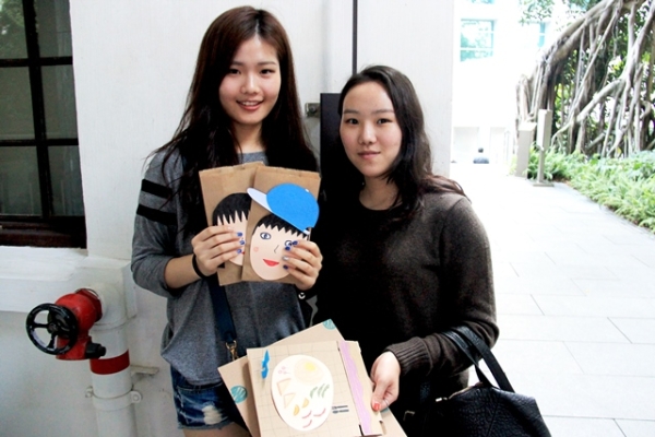 Youths showcased their completed artworks from the "Sunday with Nara" Drop-in Studio on March 29, 2015.