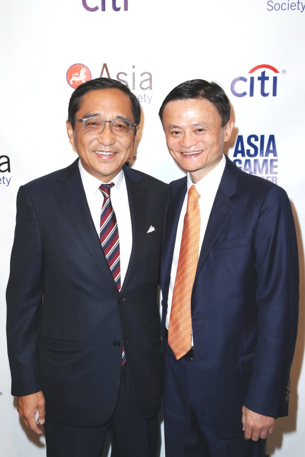 Silas K.F. Chou, left, and Jack Ma. (Jimi Celeste/Patrick McMullan)