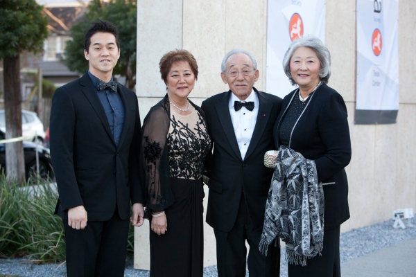 February 27 - Tiger Ball 2014 Celebrating Japan. Left to right: Robert Gondo, Kathy Gondo, Gala Chairs Glen Gondo and Donna Cole. (Photo: Jenny Antill)