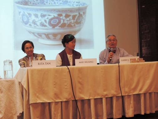 The panelists (L-R) Rita Tan, May Huang, Larry Gotuaco 
