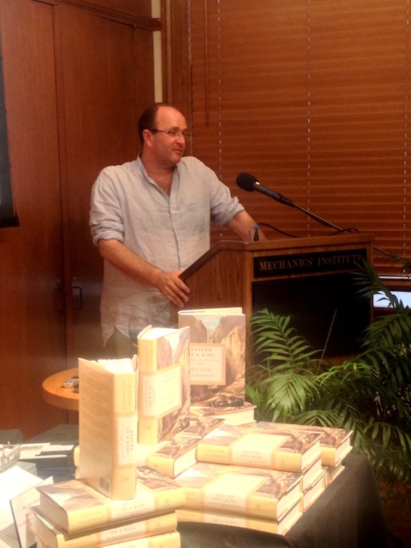 William Dalrymple talks about the British experience in Afghanistan at a book event on June 23.