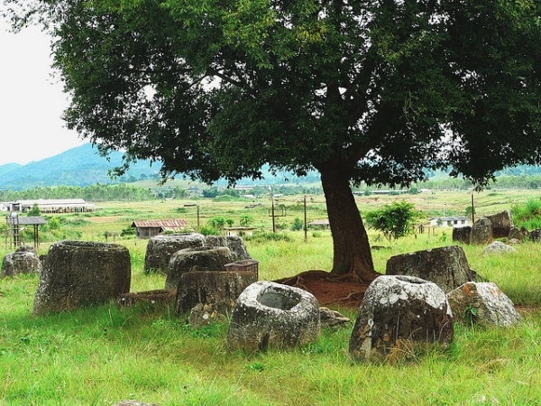 7. Plain of Jars, Laos — Megalithic archaeological landscape associated with ancient inhabitants who occupied the area during the Iron Age (500 BCE - 500 CE). Under threat due to insufficient management, war and conflict. (Anne Murray/Flickr)