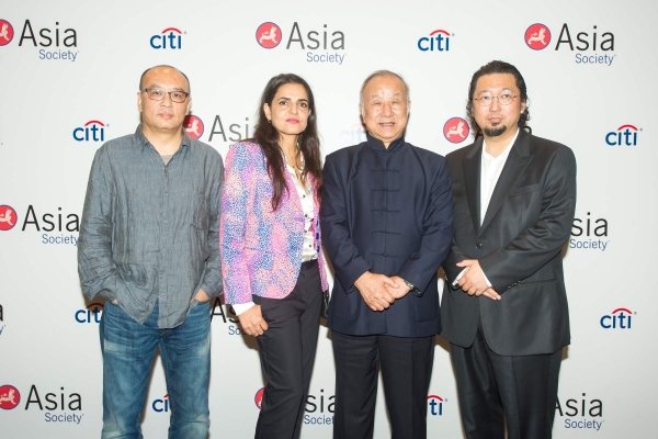 (L to R) Zhang Xiaogang, Bharti Kher, Liu Guosong, and Takashi Murakami at Asia Society’s second annual Art Gala on May 12, 2014. (Asia Society Hong Kong Center)