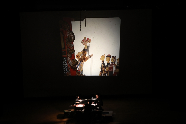 Shadow puppet performance during Asia Society's Lunar New Year Family Day