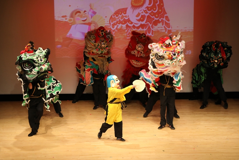 Lion dance performance at Asia Society New York