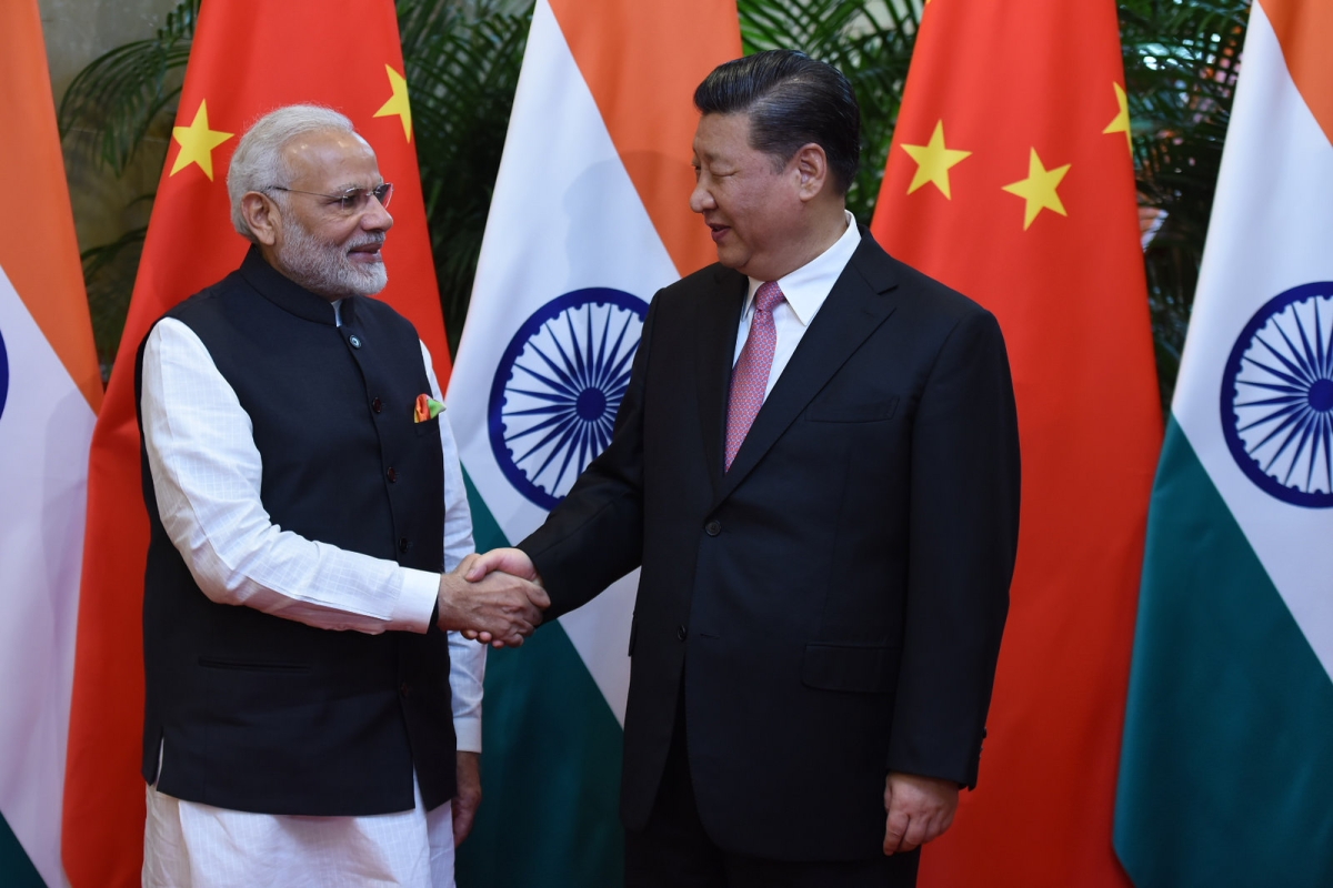 Indian Prime Minister Narendra Modi meets Chinese President Xi Jinping in Wuhan, China