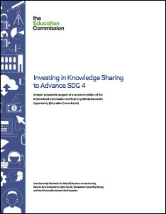 Report Cover: Investing in Knowledge Sharing to Advance SDG 4