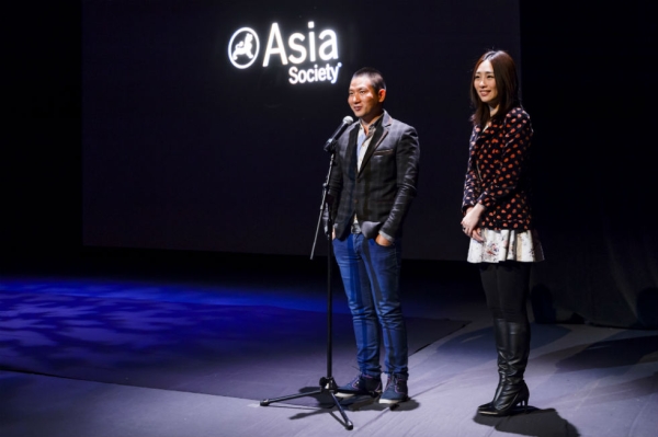 Film director Midi Z and actress Wu Ke-Xi attend the opening of the film series Homecoming Myanmar: A Midi Z Retrospective at Asia Society New York on March 6, 2015. (C. Bay Milin)