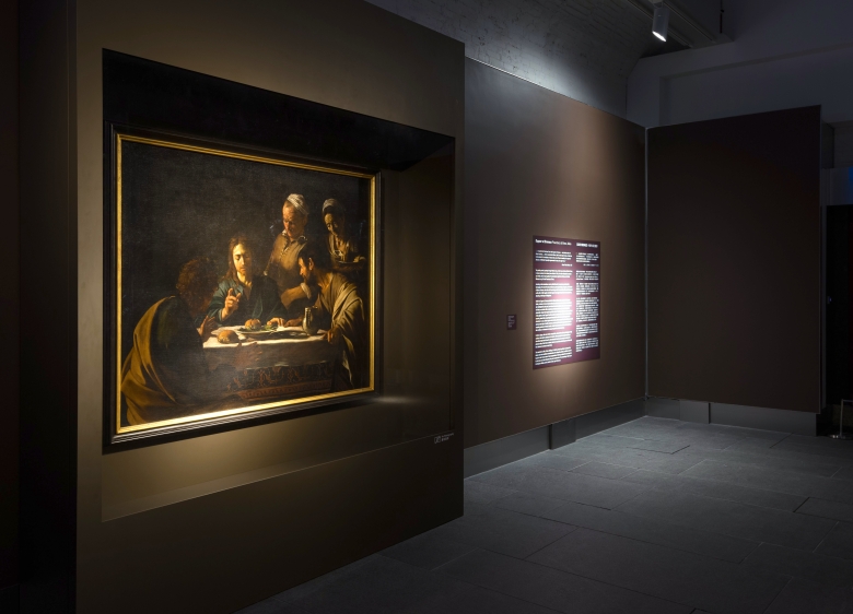 Installation view of Light and Shadows – Caravaggio•The Italian Baroque Master