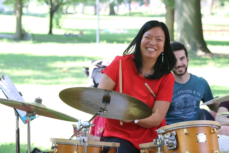 Susie Ibarra performs Fragility: A Game of Polyrhythms at Governors Island