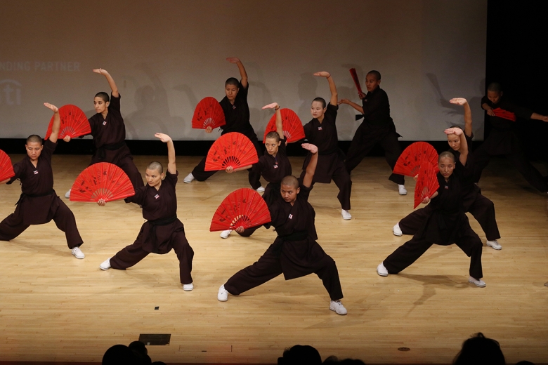 The Kung Fu Nuns of the Drukpa Lineage perform at Asia Society as part of the public Meet the Game Changers program
